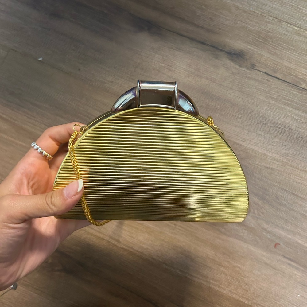 Vintage Shals International Gold Shoulder Purse